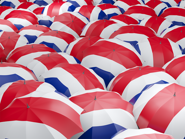 Flag on umbrellas. Download flag icon of Costa Rica at PNG format