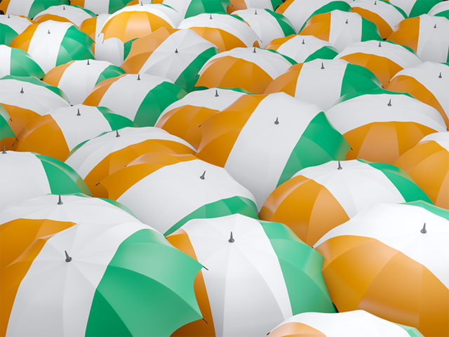 Flag on umbrellas. Download flag icon of Cote d'Ivoire at PNG format