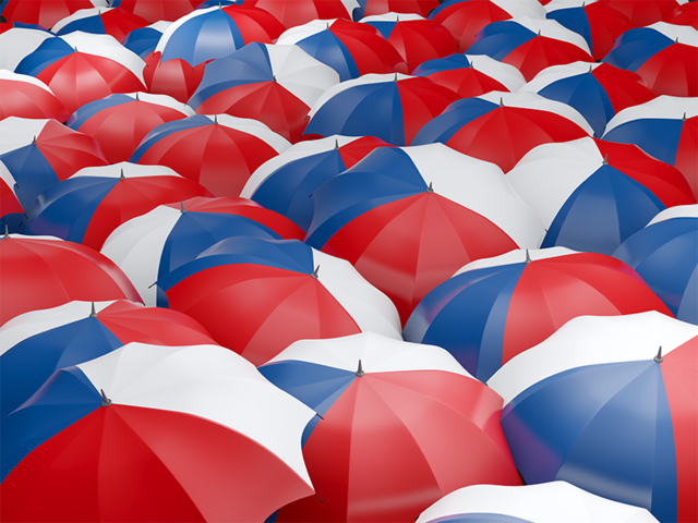 Flag on umbrellas. Download flag icon of Czech Republic at PNG format