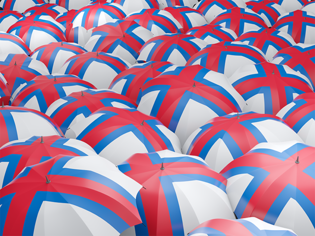 Flag on umbrellas. Download flag icon of Faroe Islands at PNG format