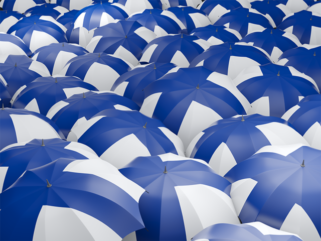 Flag on umbrellas. Download flag icon of Finland at PNG format