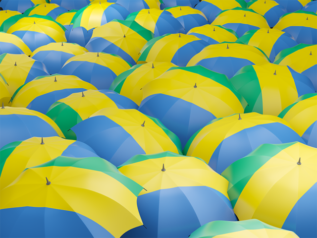 Flag on umbrellas. Download flag icon of Gabon at PNG format