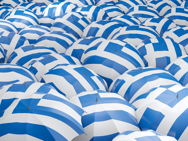 Flag on umbrellas. Download flag icon of Greece at PNG format