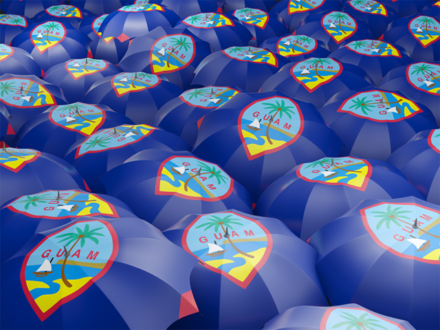 Flag on umbrellas. Download flag icon of Guam at PNG format