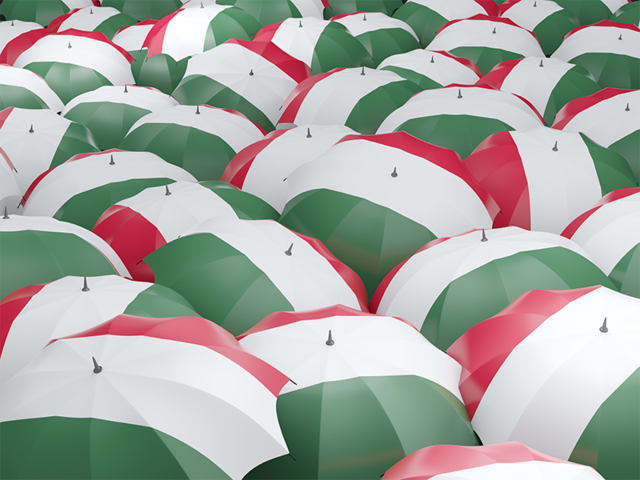 Flag on umbrellas. Download flag icon of Hungary at PNG format