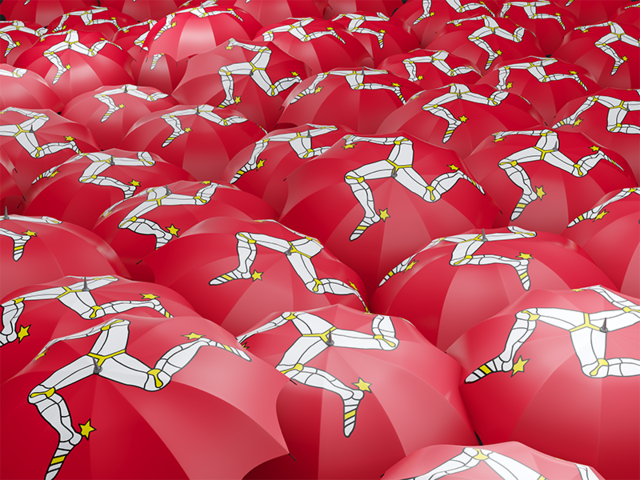 Flag on umbrellas. Download flag icon of Isle of Man at PNG format