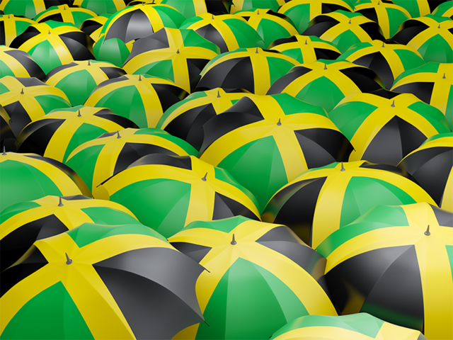 Flag on umbrellas. Download flag icon of Jamaica at PNG format