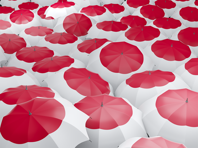 Flag on umbrellas. Download flag icon of Japan at PNG format