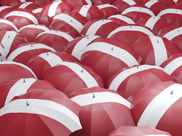 Flag on umbrellas. Download flag icon of Latvia at PNG format