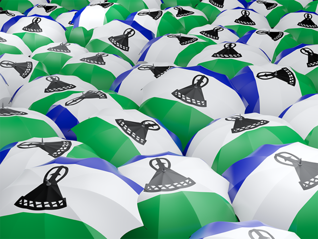 Flag on umbrellas. Download flag icon of Lesotho at PNG format