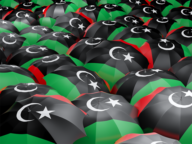 Flag on umbrellas. Download flag icon of Libya at PNG format