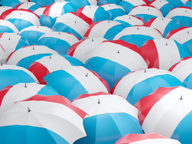 Flag on umbrellas. Download flag icon of Luxembourg at PNG format