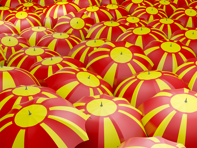 Flag on umbrellas. Download flag icon of Macedonia at PNG format