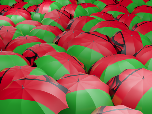 Flag on umbrellas. Download flag icon of Malawi at PNG format