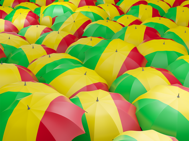 Flag on umbrellas. Download flag icon of Mali at PNG format