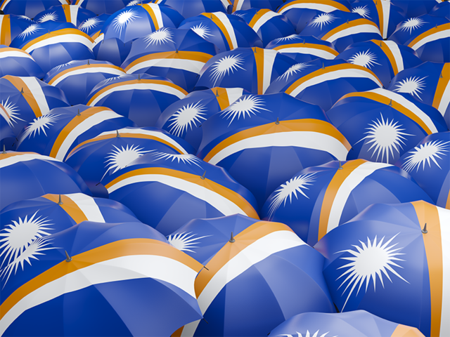 Flag on umbrellas. Download flag icon of Marshall Islands at PNG format