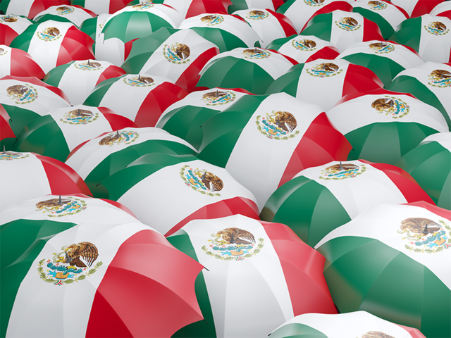 Flag on umbrellas. Download flag icon of Mexico at PNG format