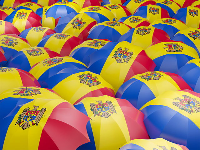 Flag on umbrellas. Download flag icon of Moldova at PNG format