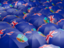 Montserrat. Flag on umbrellas. Download icon.