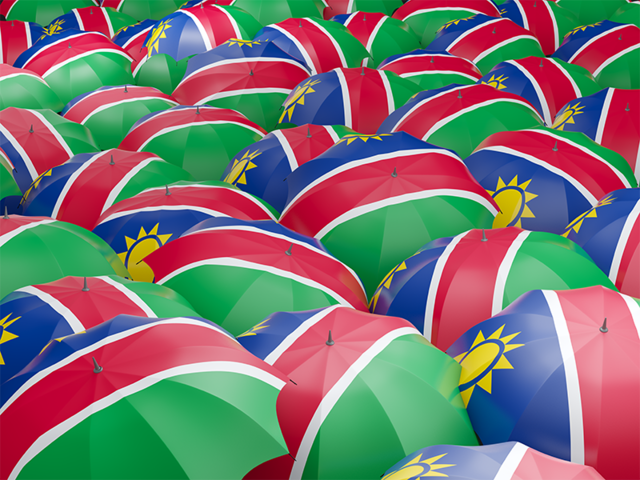 Flag on umbrellas. Download flag icon of Namibia at PNG format