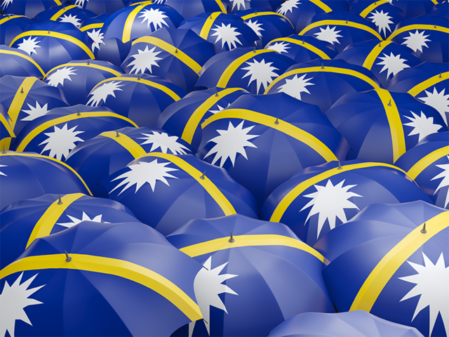 Флаг на зонтиках. Скачать флаг. Науру