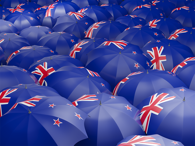 Flag on umbrellas. Download flag icon of New Zealand at PNG format