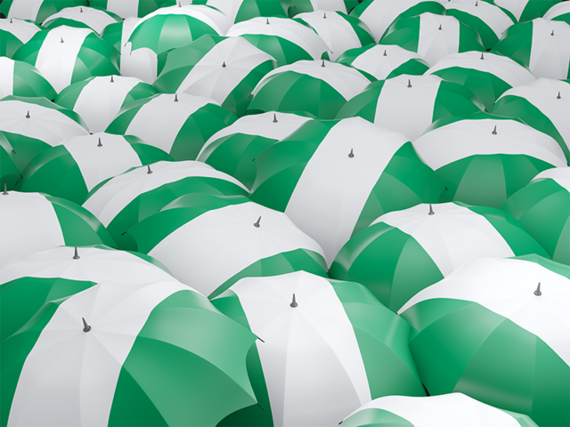 Flag on umbrellas. Download flag icon of Nigeria at PNG format