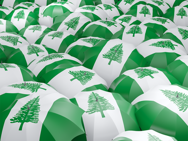 Flag on umbrellas. Download flag icon of Norfolk Island at PNG format