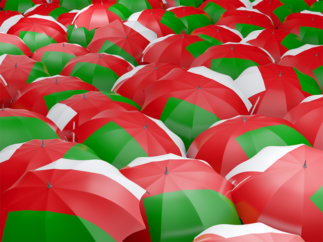 Flag on umbrellas. Download flag icon of Oman at PNG format