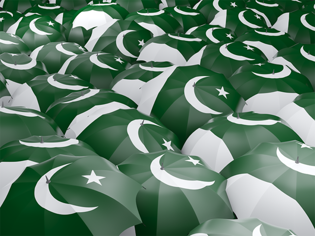 Flag on umbrellas. Download flag icon of Pakistan at PNG format