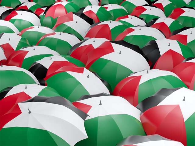 Flag on umbrellas. Download flag icon of Palestinian territories at PNG format