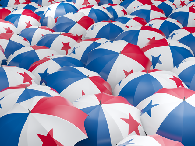 Flag on umbrellas. Download flag icon of Panama at PNG format