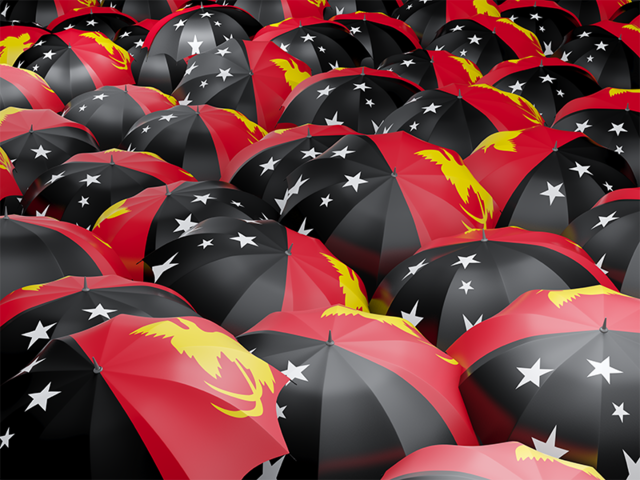 Flag on umbrellas. Download flag icon of Papua New Guinea at PNG format