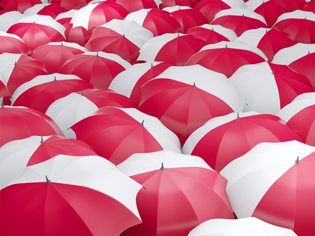 Flag on umbrellas. Download flag icon of Poland at PNG format