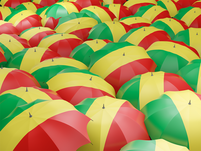 Flag on umbrellas. Download flag icon of Republic of the Congo at PNG format