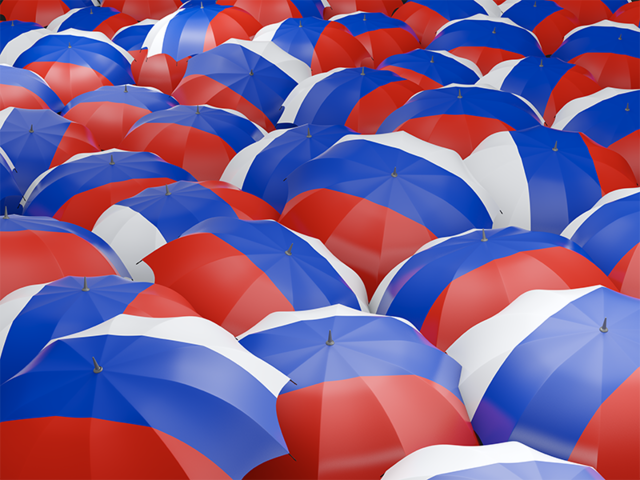 Flag on umbrellas. Download flag icon of Russia at PNG format