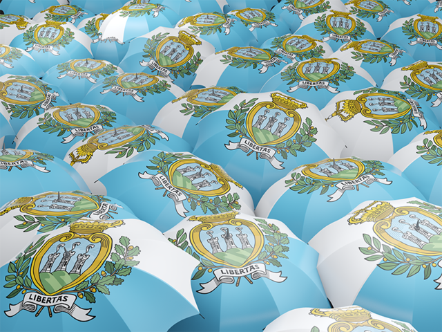 Flag on umbrellas. Download flag icon of San Marino at PNG format
