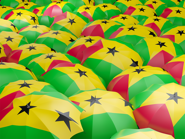 Flag on umbrellas. Download flag icon of Sao Tome and Principe at PNG format