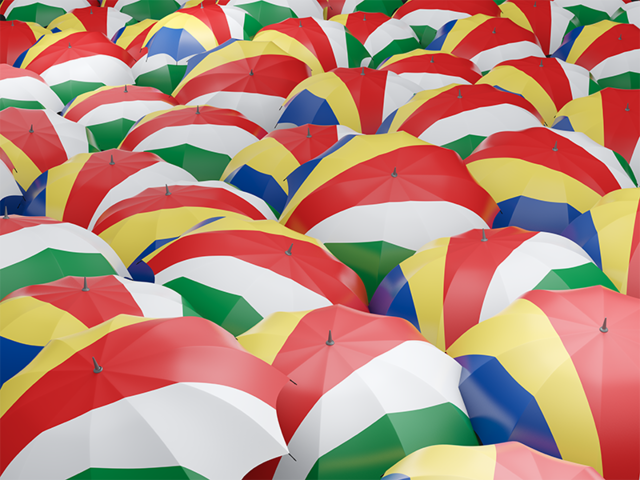 Flag on umbrellas. Download flag icon of Seychelles at PNG format