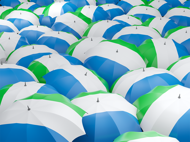 Flag on umbrellas. Download flag icon of Sierra Leone at PNG format