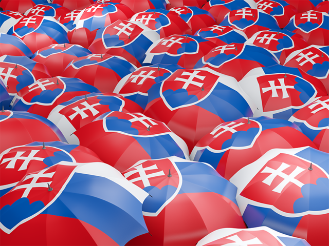 Flag on umbrellas. Download flag icon of Slovakia at PNG format