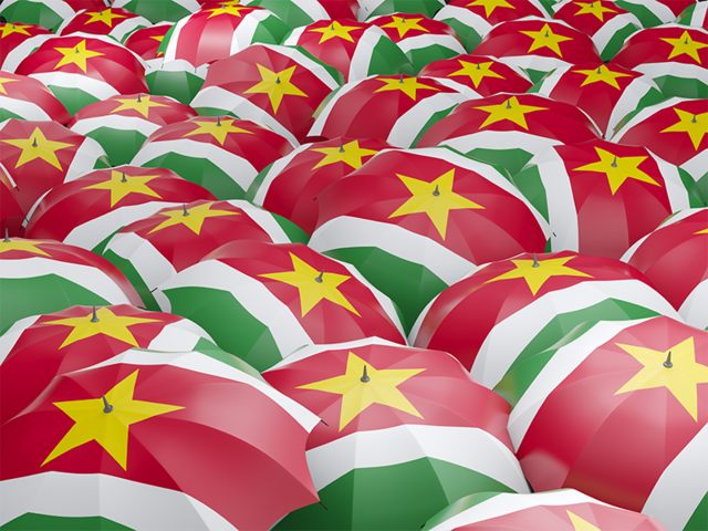 Flag on umbrellas. Download flag icon of Suriname at PNG format