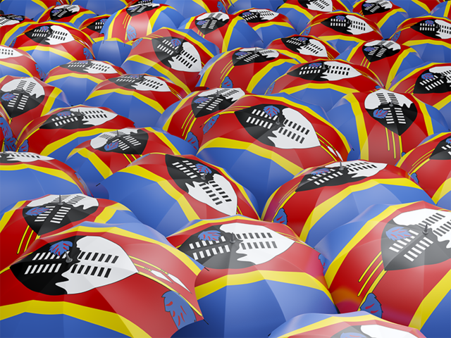 Flag on umbrellas. Download flag icon of Swaziland at PNG format