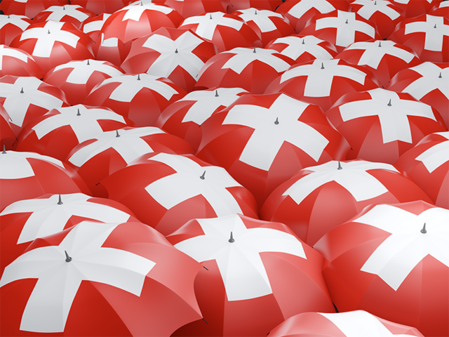Flag on umbrellas. Download flag icon of Switzerland at PNG format