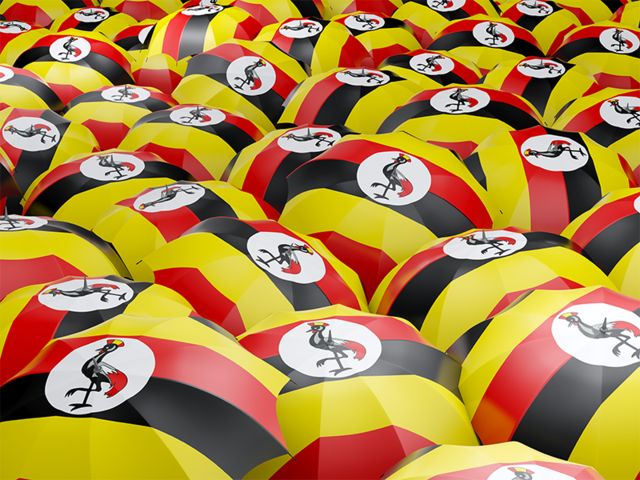 Flag on umbrellas. Download flag icon of Uganda at PNG format