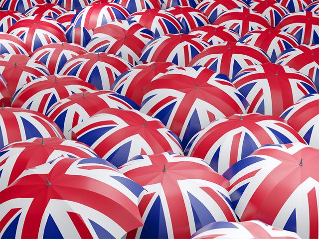 Flag on umbrellas. Download flag icon of United Kingdom at PNG format