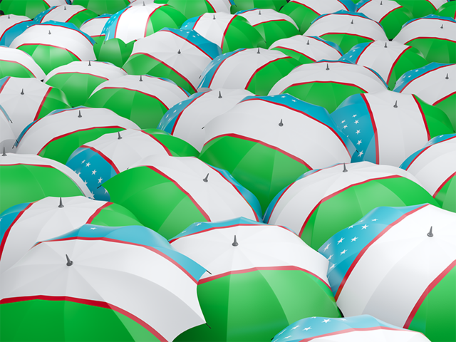 Flag on umbrellas. Download flag icon of Uzbekistan at PNG format
