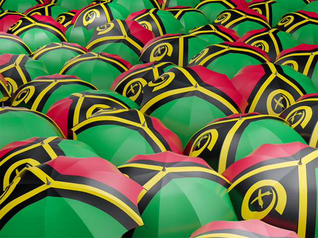 Флаг на зонтиках. Скачать флаг. Вануату