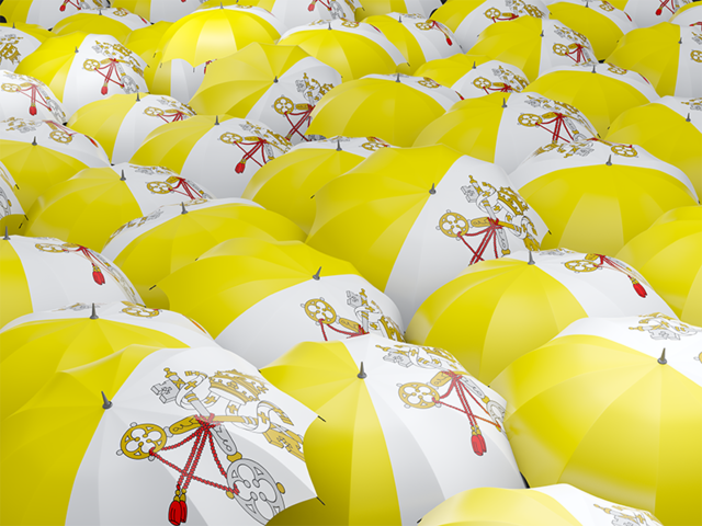 Flag on umbrellas. Download flag icon of Vatican City at PNG format
