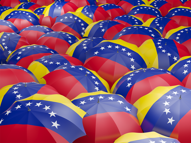 Флаг на зонтиках. Скачать флаг. Венесуэла